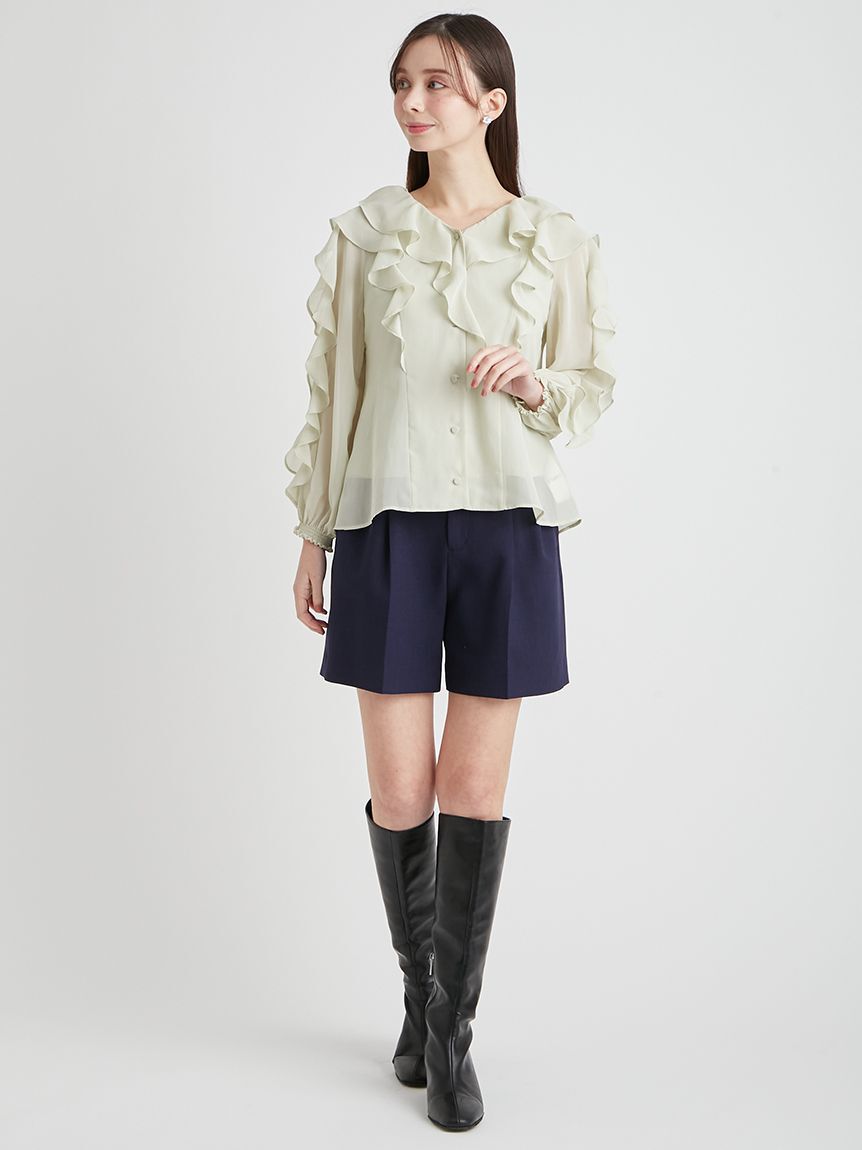 CELFORD「【洗える】ラッフルフリルブラウス」|シャツ・ブラウス|