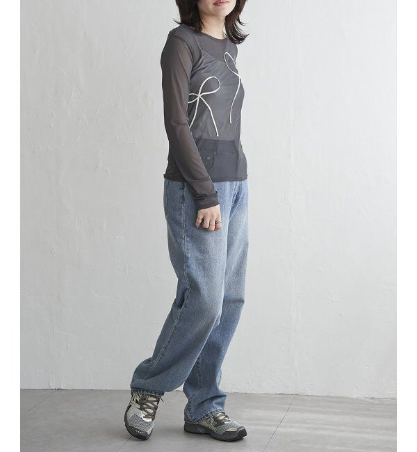 VENCE share style「シアーリボンコード刺繍プルオーバー」|Tシャツ・カットソー|