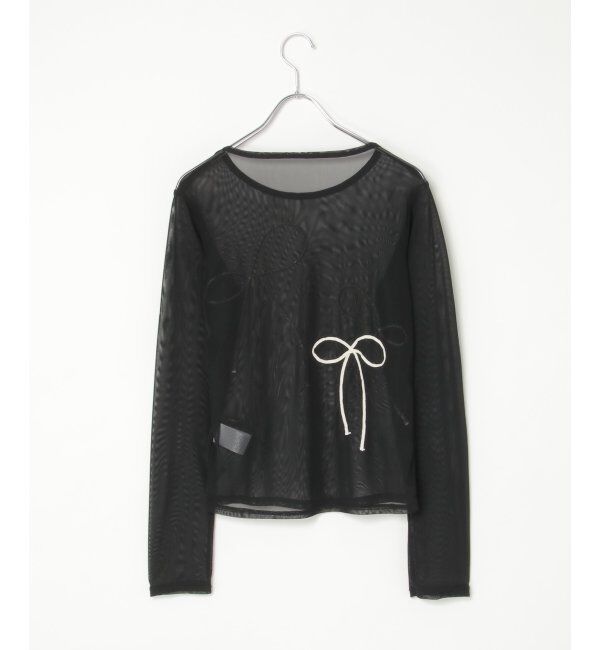 VENCE share style「シアーリボンコード刺繍プルオーバー」|Tシャツ・カットソー|