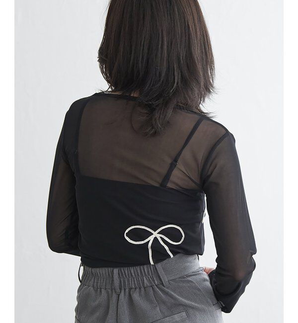 VENCE share style「シアーリボンコード刺繍プルオーバー」|Tシャツ・カットソー|
