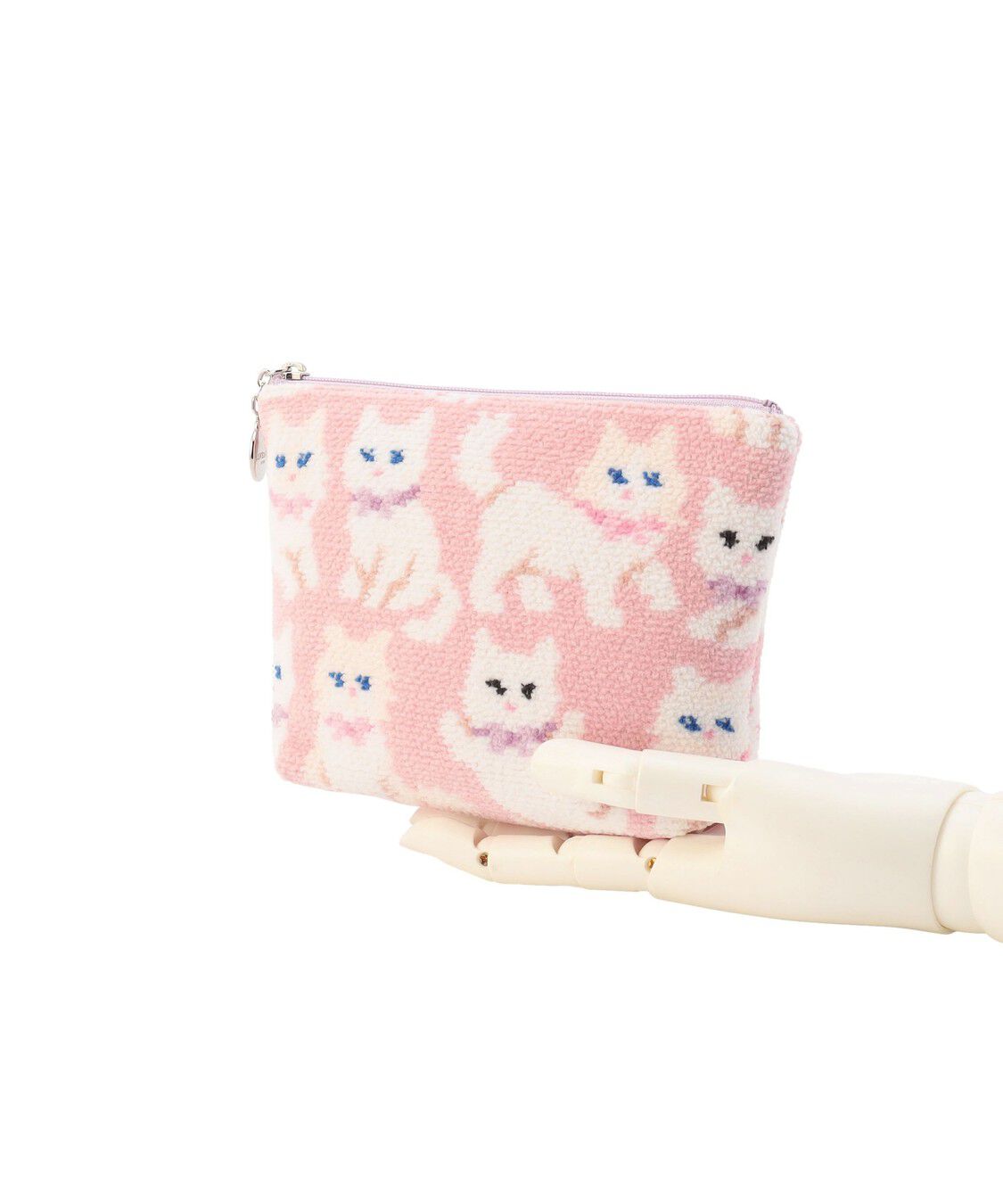 LOVERARY BY FEILER「モフモフネコチャン　舟型ポーチM　L/MNC-260282」|ポーチ|