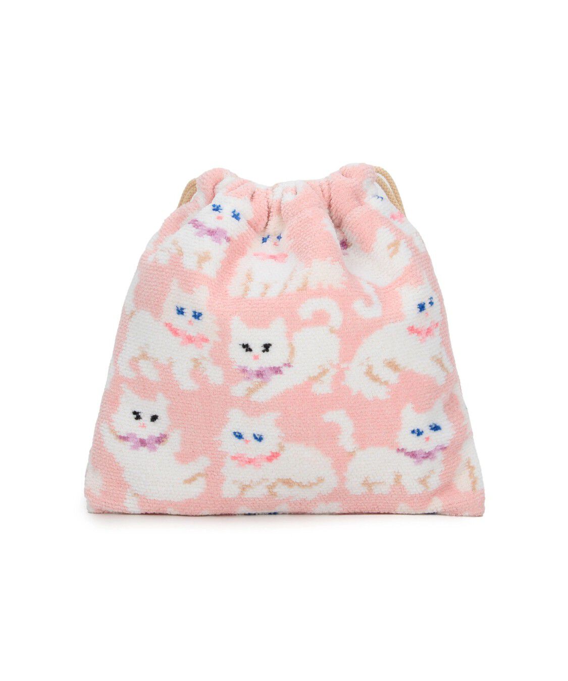 LOVERARY BY FEILER「モフモフネコチャン　巾着　L/MNC-260283」|ポーチ|