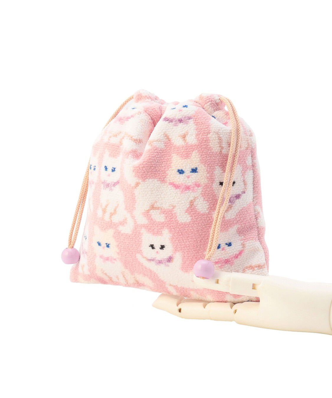 LOVERARY BY FEILER「モフモフネコチャン　巾着　L/MNC-260283」|ポーチ|