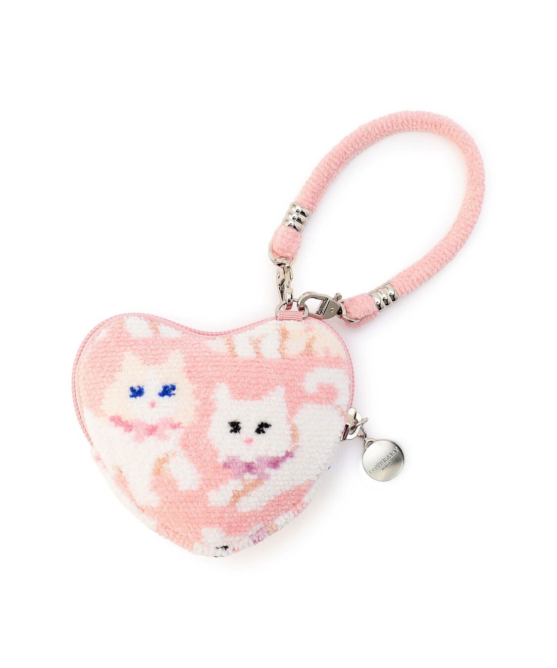 LOVERARY BY FEILER「モフモフネコチャン　ハート型ポーチ　L/MNC-260284」|ポーチ|