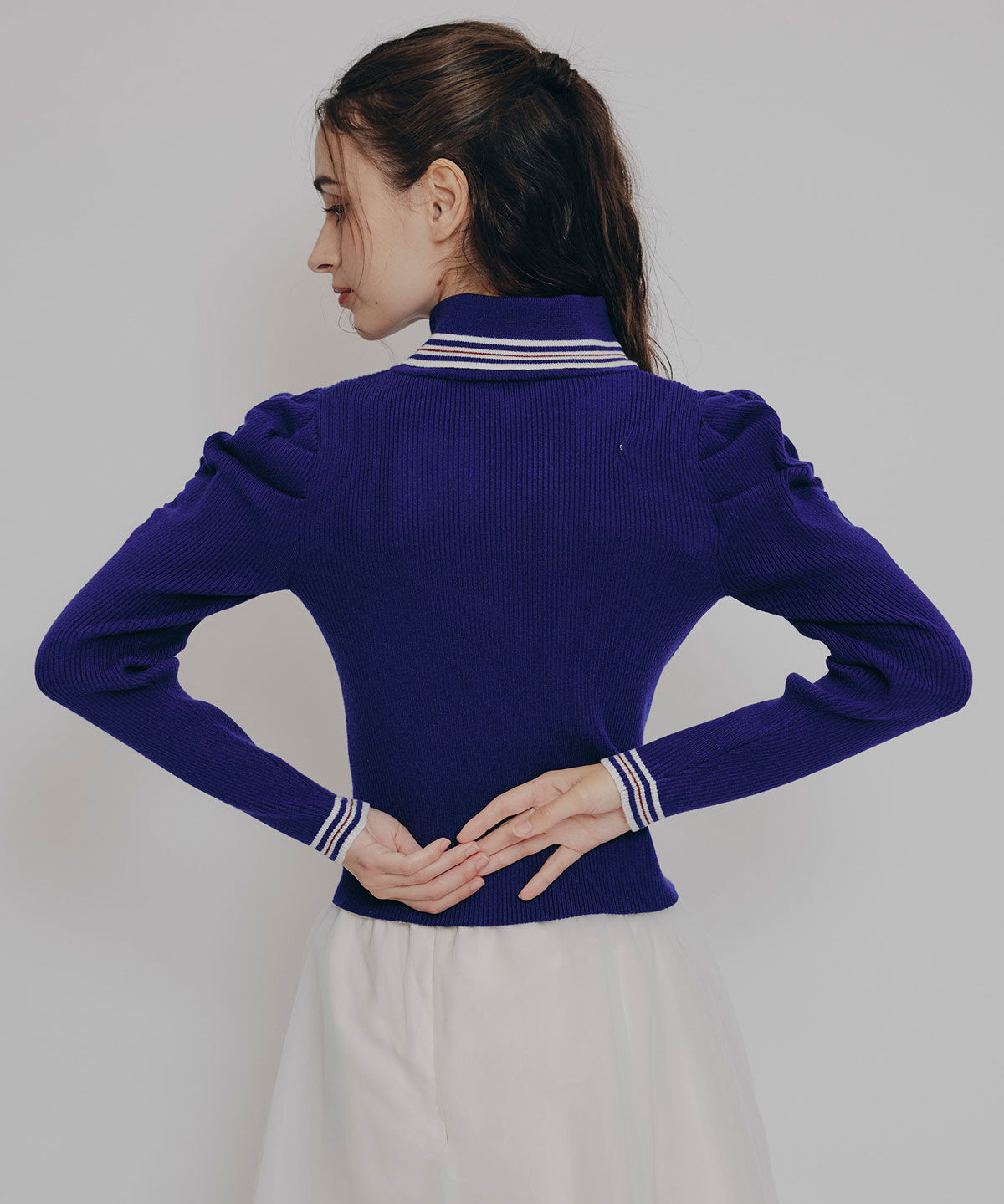 REDYAZEL「［FILA&times;REDYAZEL］ラインタートルニットプルオーバー」|ニット・セーター|