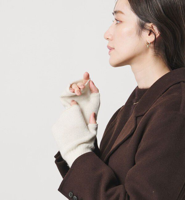 UNITED ARROWS「ラメニット フィンガーレスグローブ」|手袋|