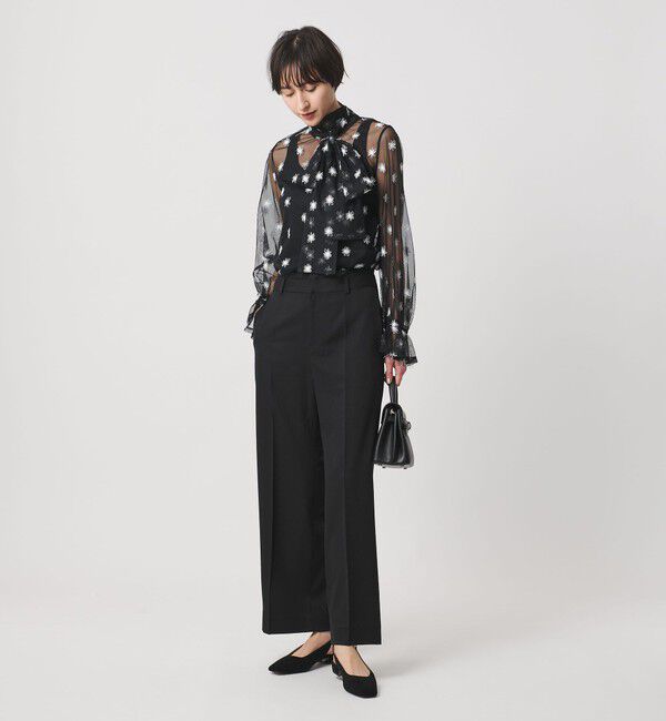 UNITED ARROWS「チュールフラワー ボウタイブラウス ‐ウォッシャブル‐」|シャツ・ブラウス|