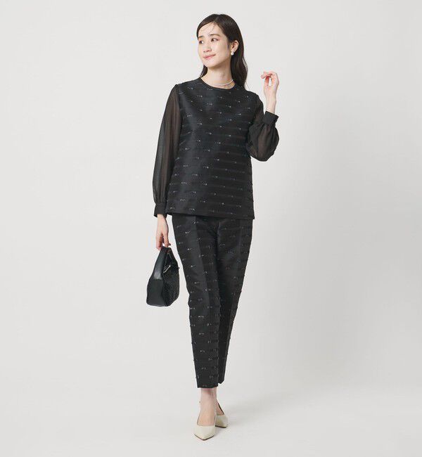 UNITED ARROWS「リボン カットジャガード ブラウス」|シャツ・ブラウス|