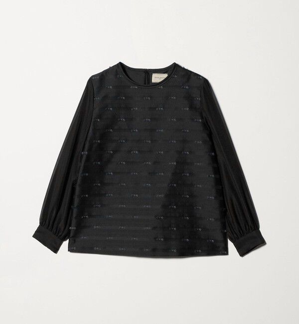 UNITED ARROWS「リボン カットジャガード ブラウス」|シャツ・ブラウス|