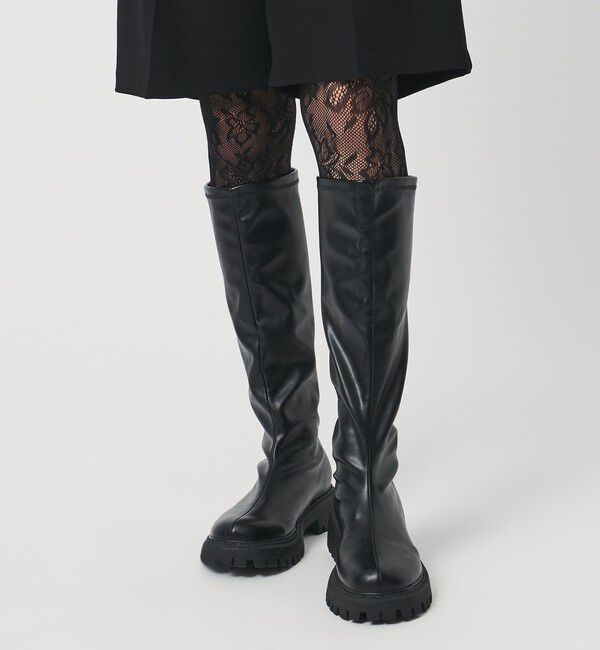 UNITED ARROWS「ストレッチ レイン ロングブーツ」|ロングブーツ|