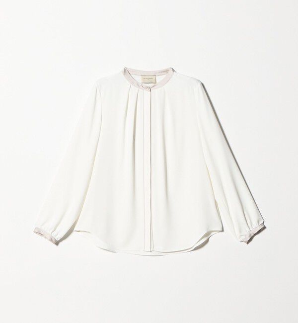 UNITED ARROWS「バイカラー パイピング ブラウス ‐ウォッシャブル‐」|シャツ・ブラウス|