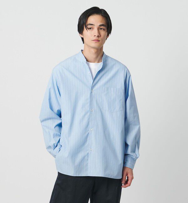 UNITED ARROWS「カリビアーナミルズ ポプリン バンドカラーシャツ」|シャツ・ブラウス|ROYAL