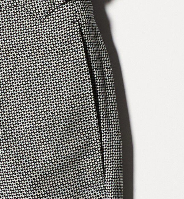 UNITED ARROWS「ハウンドトゥース  サイドアジャスター １プリーツ スラックス」|スラックス|