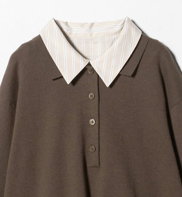 UNITED ARROWS「4WAY シャツコンビ ポロニット ‐ウォッシャブル‐」|ニット・セーター|