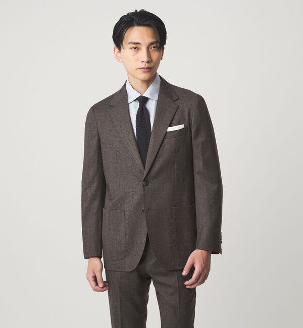 UNITED ARROWS green label relaxing「GLR CLOTH フラノ無地 2B RG ジャケット -ストレッチ-」|テーラードジャケット|