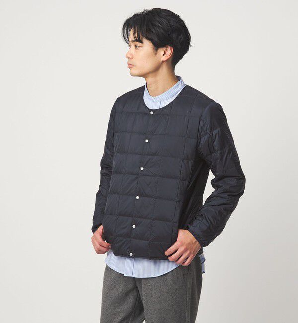 UNITED ARROWS green label relaxing「＜TAION＞クルーネック ボタン ダウンジャケット」|ダウン|NAVY
