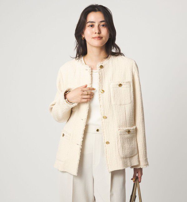 UNITED ARROWS green label relaxing「［size SHORTあり］Bisentino ノーカラー ジャケット」|ノーカラージャケット|