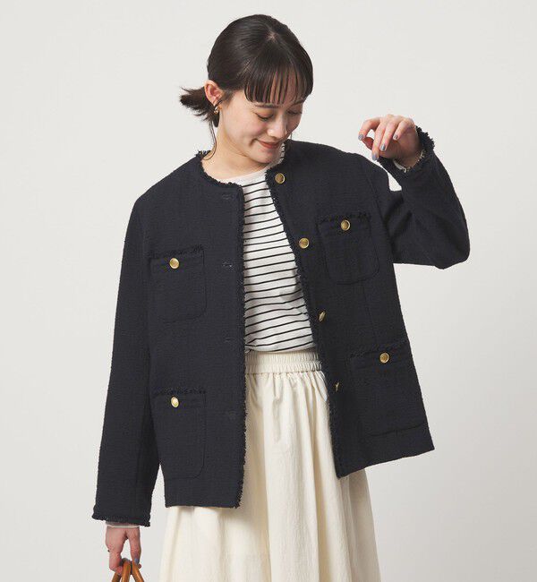 UNITED ARROWS green label relaxing「［size SHORTあり］Bisentino ノーカラー ジャケット」|ノーカラージャケット|