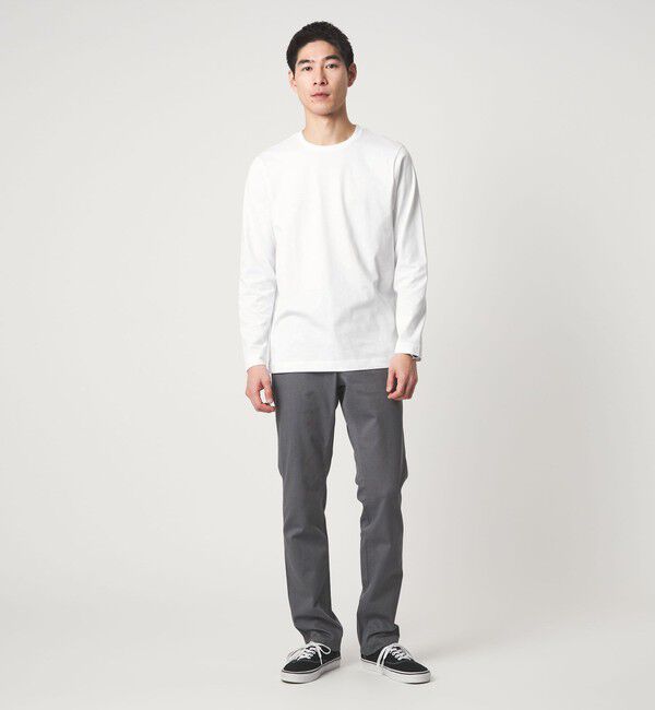 UNITED ARROWS green label relaxing「LONG FIBER COTTON クリア クルーネック 長袖 Tシャツ」|Tシャツ・カットソー|
