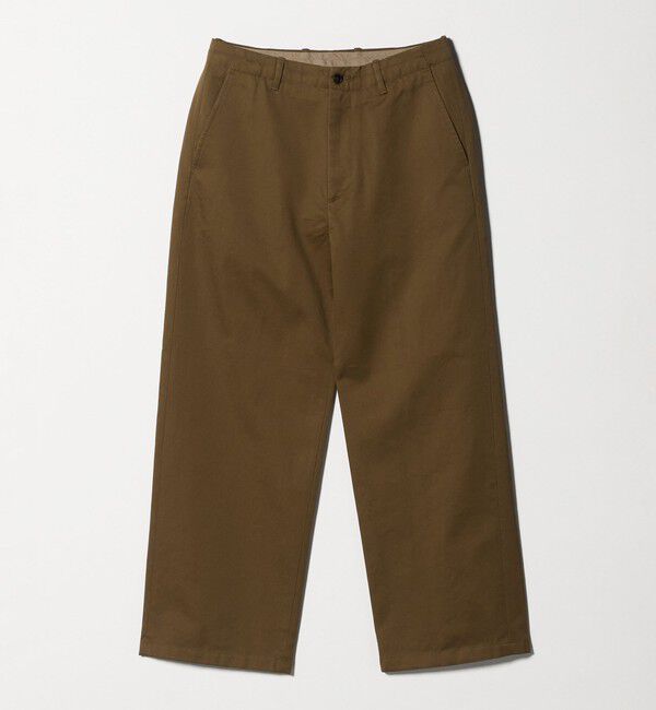 UNITED ARROWS green label relaxing「ウエストポイント ウォッシュド ワイドパンツ」|チノ|MD.BROWN