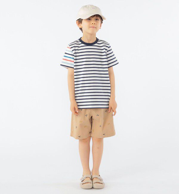 SHIPS KIDS「SHIPS KIDS:100～130cm / オーガニック コットン ボーダー TEE」|Tシャツ・カットソー|