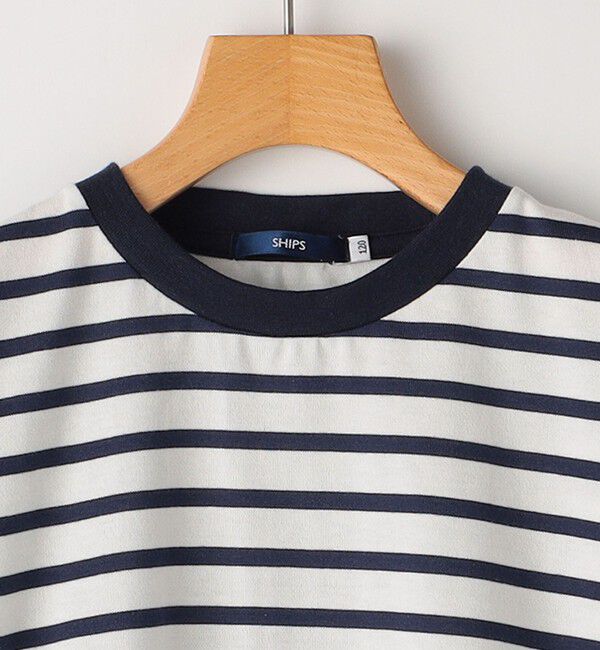 SHIPS KIDS「SHIPS KIDS:100～130cm / オーガニック コットン ボーダー TEE」|Tシャツ・カットソー|
