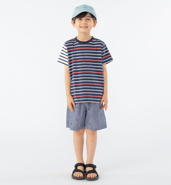 SHIPS KIDS「SHIPS KIDS:100～130cm / オーガニック コットン ボーダー TEE」|Tシャツ・カットソー|