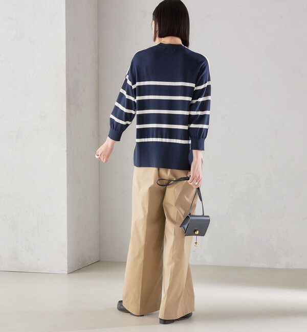 SHIPS for women「SHIPS Primary Navy Label:SEAISLAND コットン ボーダー TEE」|ニット・セーター|