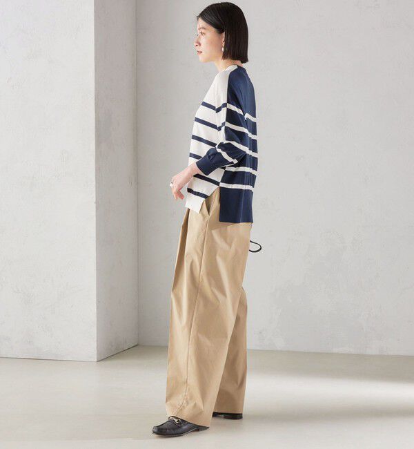 SHIPS for women「SHIPS Primary Navy Label:SEAISLAND コットン ボーダー TEE」|ニット・セーター|
