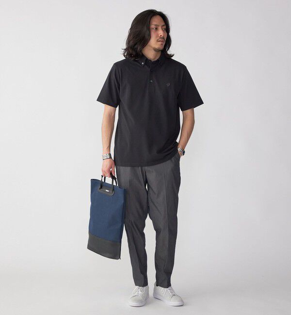 SHIPS「【WEB限定】SHIPS:〈吸水速乾〉ドライピケ ワンポイント ロゴ ボタンダウン ポロシャツ」|ポロシャツ|