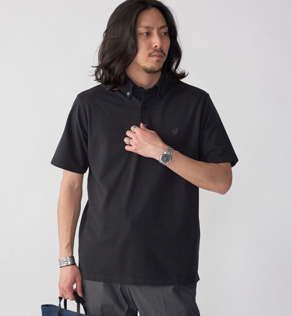 SHIPS「【WEB限定】SHIPS:〈吸水速乾〉ドライピケ ワンポイント ロゴ ボタンダウン ポロシャツ」|ポロシャツ|