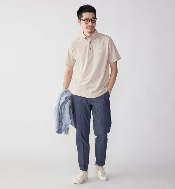 SHIPS「【WEB限定】SHIPS:〈吸水速乾〉ドライピケ ワンポイント ロゴ ボタンダウン ポロシャツ」|ポロシャツ|