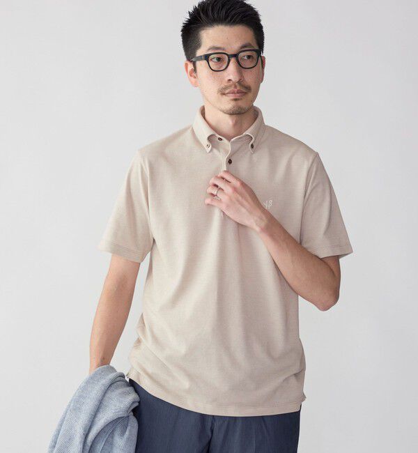 SHIPS「【WEB限定】SHIPS:〈吸水速乾〉ドライピケ ワンポイント ロゴ ボタンダウン ポロシャツ」|ポロシャツ|