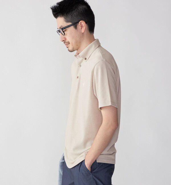 SHIPS「【WEB限定】SHIPS:〈吸水速乾〉ドライピケ ワンポイント ロゴ ボタンダウン ポロシャツ」|ポロシャツ|