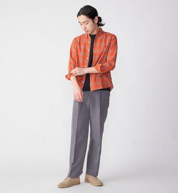 SHIPS「【WEB限定】SHIPS: MADE IN JAPAN ワンポイントロゴ チェックボタンダウンシャツ」|シャツ・ブラウス|