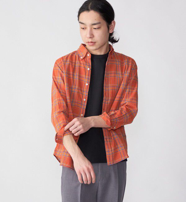 SHIPS「【WEB限定】SHIPS: MADE IN JAPAN ワンポイントロゴ チェックボタンダウンシャツ」|シャツ・ブラウス|