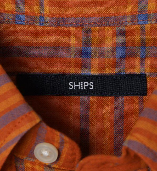 SHIPS「【WEB限定】SHIPS: MADE IN JAPAN ワンポイントロゴ チェックボタンダウンシャツ」|シャツ・ブラウス|