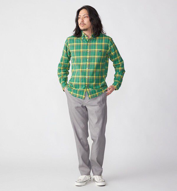 SHIPS「【WEB限定】SHIPS: MADE IN JAPAN ワンポイントロゴ チェックボタンダウンシャツ」|シャツ・ブラウス|