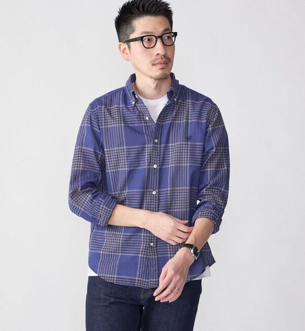 SHIPS「【WEB限定】SHIPS: MADE IN JAPAN ワンポイントロゴ チェックボタンダウンシャツ」|シャツ・ブラウス|