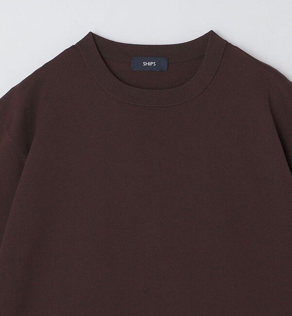 SHIPS「SHIPS:〈 洗濯機可能〉18ゲージ ポリエステル ライト リラックス ニット Tシャツ」|Tシャツ・カットソー|