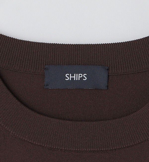SHIPS「SHIPS:〈 洗濯機可能〉18ゲージ ポリエステル ライト リラックス ニット Tシャツ」|Tシャツ・カットソー|