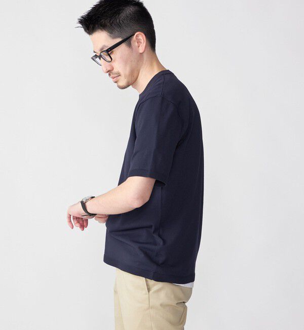 SHIPS「SHIPS:〈 洗濯機可能〉18ゲージ ポリエステル ライト リラックス ニット Tシャツ」|Tシャツ・カットソー|
