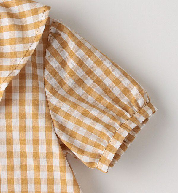 SHIPS KIDS「SHIPS KIDS:100～130cm / ギンガムチェック 半袖 ブラウス」|シャツ・ブラウス|