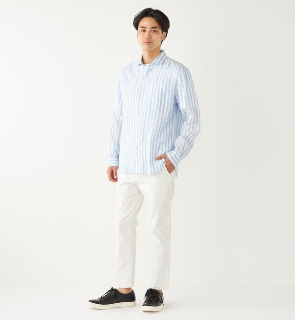 SHIPS Colors 「SHIPS Colors:〈洗濯機可能〉リネン セミワイドカラー シャツ」|シャツ・ブラウス|