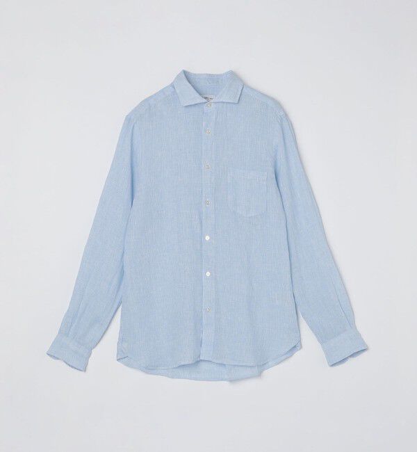 SHIPS Colors 「SHIPS Colors:〈洗濯機可能〉リネン セミワイドカラー シャツ」|シャツ・ブラウス|