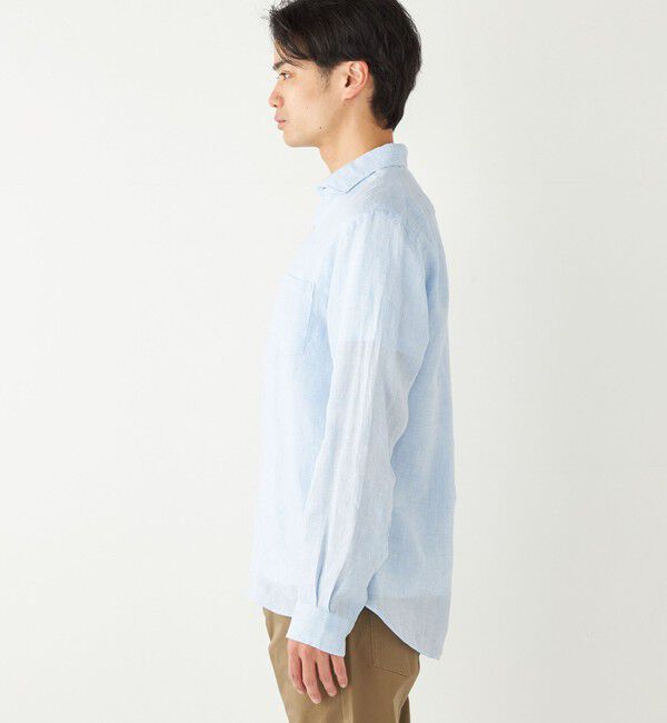 SHIPS Colors 「SHIPS Colors:〈洗濯機可能〉リネン セミワイドカラー シャツ」|シャツ・ブラウス|