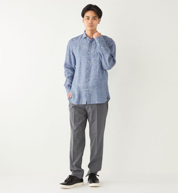 SHIPS Colors 「SHIPS Colors:〈洗濯機可能〉リネン セミワイドカラー シャツ」|シャツ・ブラウス|
