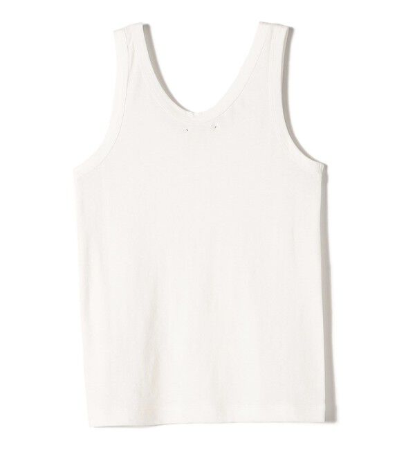 SHIPS for women「Onit:〈手洗い可能〉コットン リネン Uネック タンクトップ」|タンクトップ|