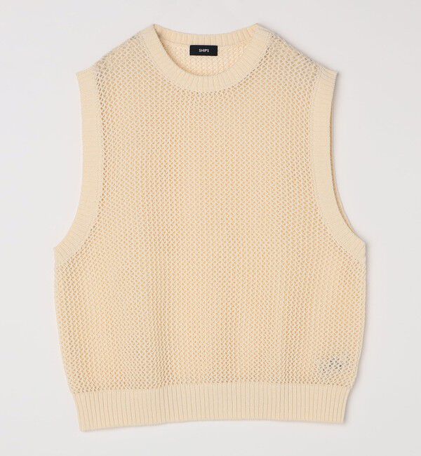 SHIPS「SHIPS:〈手洗い可能〉メッシュ ニット ベスト」|ベスト・ジレ|