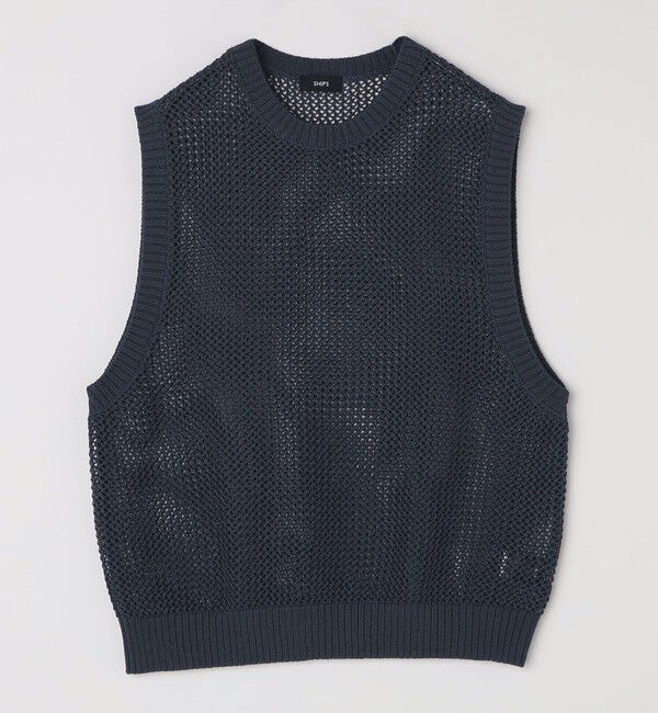 SHIPS「SHIPS:〈手洗い可能〉メッシュ ニット ベスト」|ベスト・ジレ|